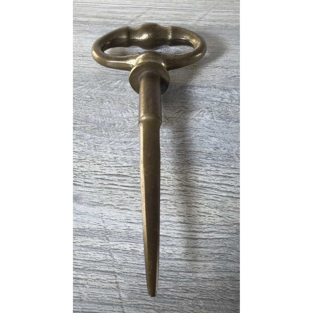 Antique Solid Brass Cask Tap Barrel Spile Vent Pin Beer Wine Punch Tool 6
